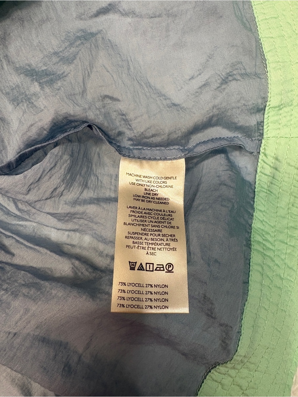 Anthropologie Colorblock Babydoll Blue/Green - Picture 4 of 5